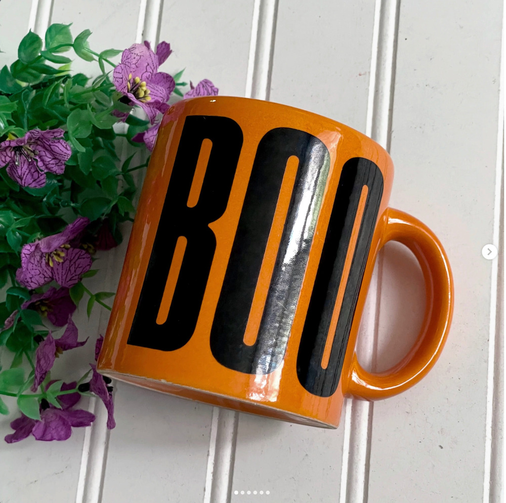 Waechtersbach Halloween Mug BOO Orange Spain